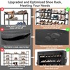 LANTEFUL Shoe Rack with Covers - 10 Tiers Tall Shoe