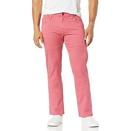 IZOD Men's Saltwater Stretch Flat-Front Chino Pants, Cognac Strt, 36W x 29L