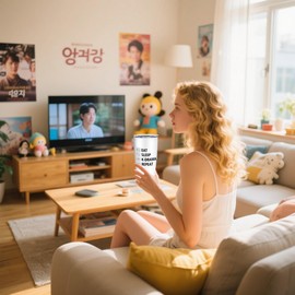 CVROY Korean Drama Gifts Tumbler 20OZ, Korean Gifts for Women/Men, K Drama Present, K-Drama Merch, K Pop Gift Ideas for Teen Girl, Kdrama Birthday Cup Mug