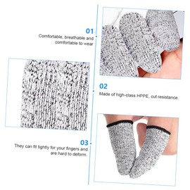 Healvian 6pair Fingertip Covers of Cut Resistant Finger Protectors Thumb Sleeve for Protection Comfort