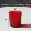Woho Red Votive Candle Holders Bulk Set of 12, Glass