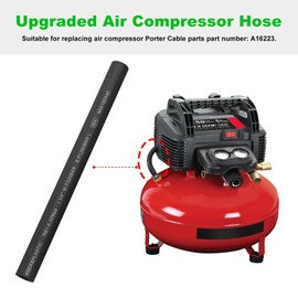 New Upgraded A16223 Air Compressor Hose Replacement Porter Cable Air Compressor C2002-WK 6G, C2002 6 Gallon, C2002 1 HP 6 Gallon, D551681.8HP 15G Hose - 2 Pack
