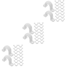 LALAFINA 3sets Pvc Pipe Strap Clamps Heavy Duty U Shaped Tube Clips for Secure Fixation Walls Cylindrical Structures Reliable Easy Installation 30pcs*3