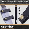 IWB/OWB Soft Belt Loop w/Engraved Buckshot Snap - Pull-The-Dot Closure