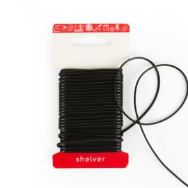 Necklace Cord, Waxed Cotton Cord for Jewellery Making and Craft Projects (Black - 2mm)