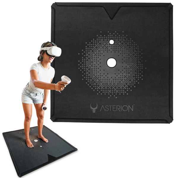 Asterion VR Mat | 41" Premium Virtual Reality Floor Orientation Mat for Meta Quest 3/2/1/Pro, Rift, Vive, Index, Pico and More | Origin