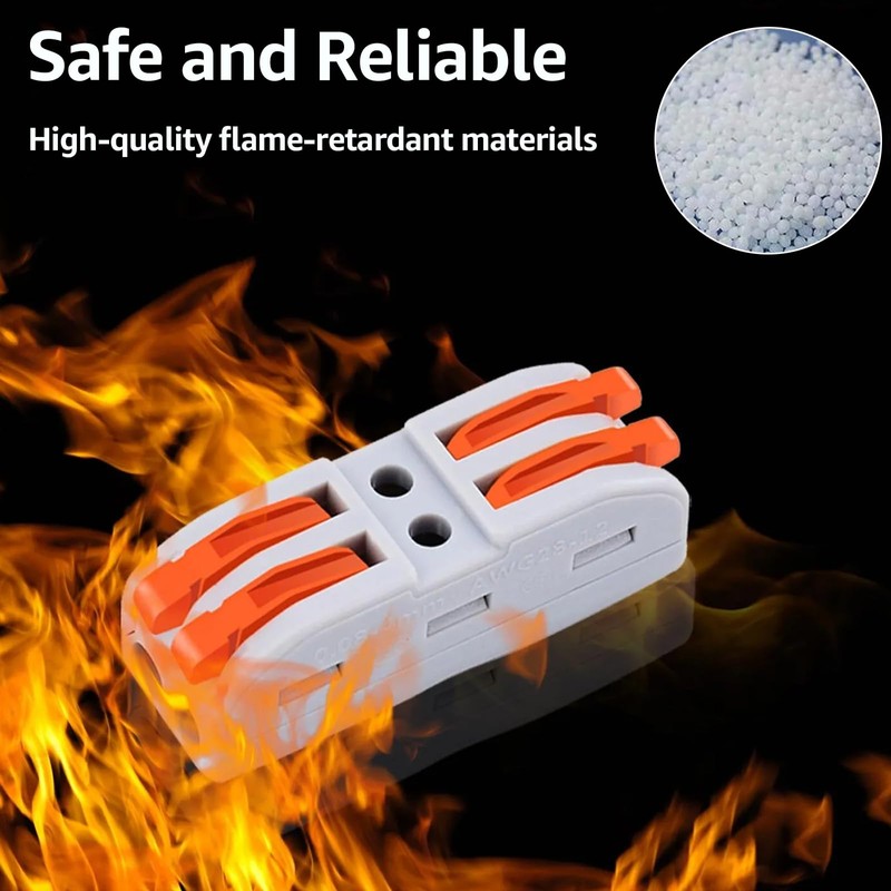 100pc Inline Compact Splicing Wire Connectors, USUPERINK Inline Wire Connector,