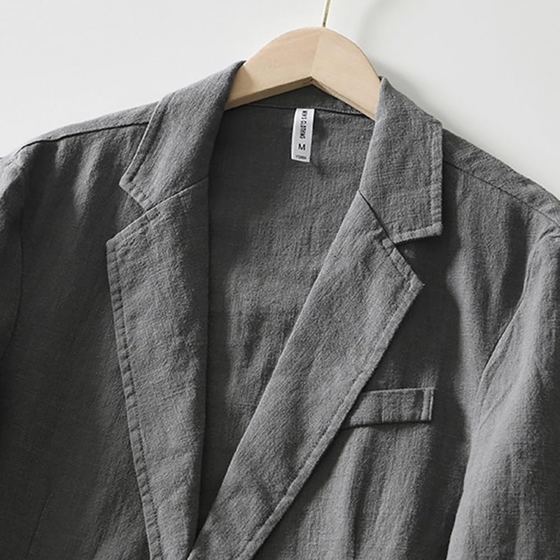 ZANBANG SSR258 Linen Jacket, Tailored Jacket, Men's, Cotton, Summer Jacket,