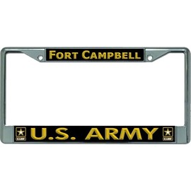 U.S. Army Fort Campbell Chrome License Plate Frame