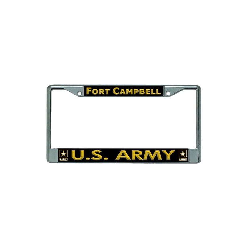 U.S. Army Fort Campbell Chrome License Plate Frame