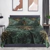 WeCozy King Size Bed Sheet Sets with Pillowcases, Green Tropical