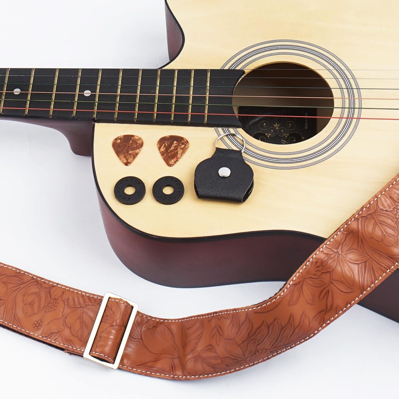 Haecsfl Adjustable Guitar Strap Includes 2 Strap Locks & 2