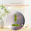Metal flange circular horizontal bubble T-shaped XY axis bidirectional level,