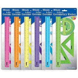 Westcott : Acrylic Ruler with Two Beveled Edges and Hang Up Hole, 12", Clear -:- Sold as 2 Packs of - 1 - / - Total of 2 Each