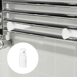 HJIAMA Radiator Holder, White Towel Warmer, ABS Material Bathroom Radiator Towel Rail with Screws, Adjustable Spacing, Radiator Console, for Radiators, Tumble Dryer