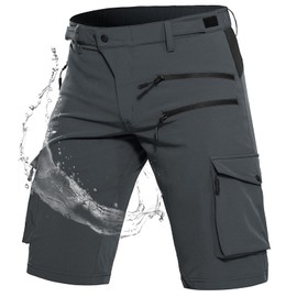 Wespornow Men's-Hiking-Shorts Tactical Shorts Lightweight-Quick-Dry-Outdoor-Cargo-Casual-Shorts for Hiking Cycling (Dark Grey, 3X-Large)