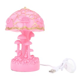 Mushroom Lamp LED Night Light Resin Vintage Retro Bohemian Style Decorative Bedside Table Lamp for Bedroom Living Room Bar