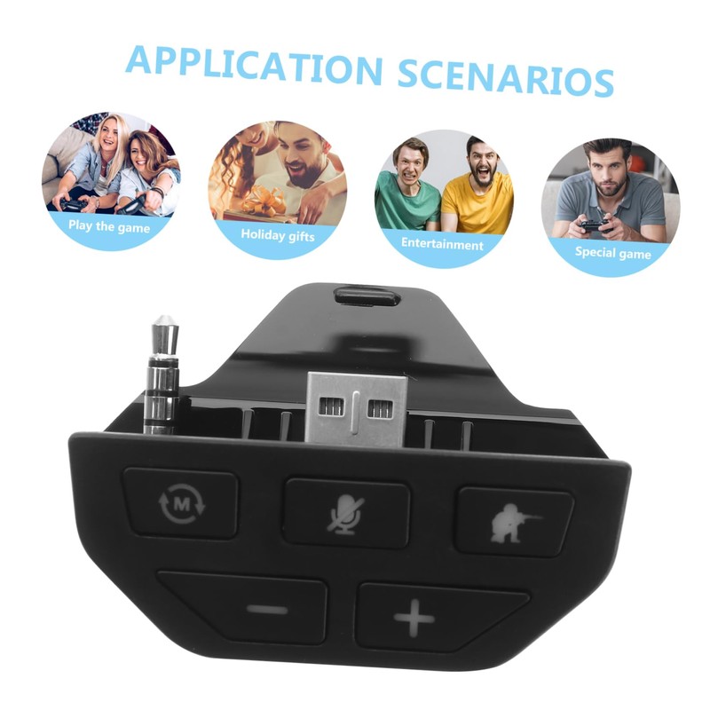 Gatuida 1pc Stereo Headset Adapter for Controller Material Lightweight Design