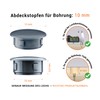 Cover plugs, blanking plugs, plastic cap., anthracite, plug for fixing