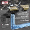 WEBANG 4 Inch Square Shower Drain Gold Floor Drain with