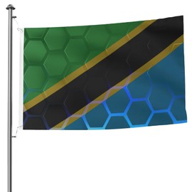 KOSPOGO Double-Sided Flag Of Tanzania Flag Durable Outdoor 5x8 Ft Flag Banners Patio Indoor Decorative Flags Funny 5by8 Home Party Flags