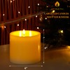 AFINETH Extra Large Flameless Candles with 3 Wicks, 6"x6" Real