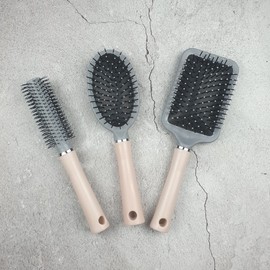 Anti-Tangle Perm Hair Brush with Scalp Massage and Volume Cushion Roll Brush 4ea