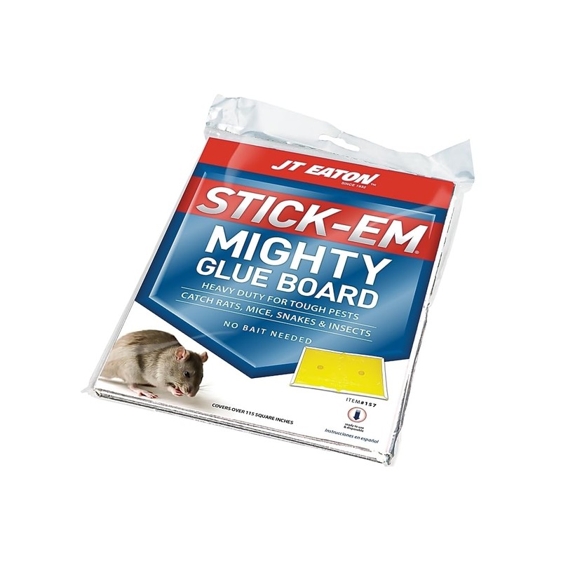 Stick-Em Mighty Glue Board for Rats and Mice – Heavy-Duty