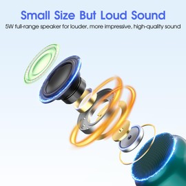 LFS Portable Bluetooth Speaker,Small Bluetooth Speake,Ultra Long Play 15 Hours,TWS Pairing,Suitable for Home,Pool,Beach,Boating, Hiking, Camping for Waterproof Outdoor Mini Speaker-Green