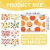 DOODLREAM 16Pcs Canvas Fruits Makeup Bag, 9.06" x 5.9" Oranges