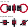 trust4care 3-3/4" Matte Black Rotating Barn Door Pull Handle, Flush