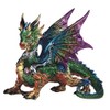 ICE ARMOR 9.5" W Green Dragon with Purple/Blue Wings Statue