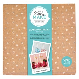 Simply Make Create Your Own Glass Painting Kit, Pack of 2 Flutes, Personalise Weddings, Celebrations and More by docrafts, Multicolour, One Size
