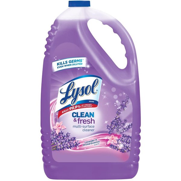 Lysol Clean & Fresh Multi-Surface Cleaner, Lavender Orchid, Purple 9 Pound, Clean & Fresh Lavender Orchid, 144 Fl oz (Pack of 4), 576 Fl Oz
