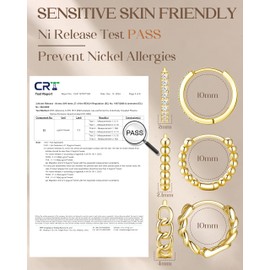 ORAZIO 3 Pairs Gold Hoops Earrings for Women 925 Sterling Silver Hoop Earrings Hypoallergenic Huggie Cartilage Earring Small Gold Hoop Earrings Sleeper Earrings Set