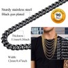 FindChic Chunky Black Chain Necklace for Men, Curb Chain Necklace