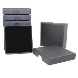 Gad2go 10 Pieces Jewellery Gift Box Earring and Bracelet Gift Box 8x8x1.6 cm Small Jewellery Box for Necklace Bracelet Earring Ring,Black