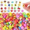 Wolpark Food Heart Mini Erasers for Kids Bulk Cake Fruit