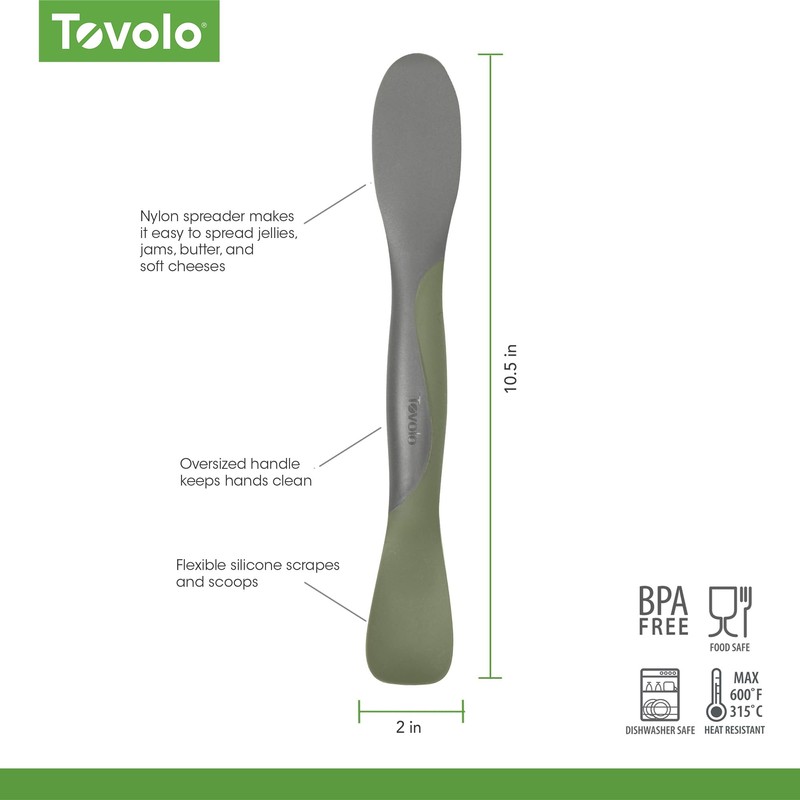 Tovolo Scoop and Spread Large Dual End Silicone Sandwich Spreader