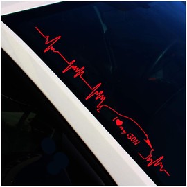Finest Folia windscreen sticker, heartbeat sticker for car windscreen, vehicle decoration sticker for windscreen