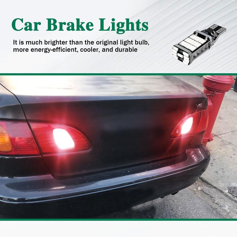 Tecledsn 4PCS Reverse Light Bulb, LED Car Bulbs, T15 4014