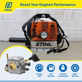 FitBest Carburetor Kit for Stihl BR340 BR380 BR400 BR420 Backpack Blowers – Replaces OEM 4203-120-0601 – Includes Fuel Filter, Spark Plug & Gaskets