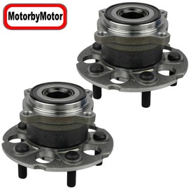MotorbyMotor 512345 Rear Wheel Bearing and Hub Assembly Fit for 2007-2012 Acura RDX, 2016-2018 Acura RDX, 2007-2011 Honda CR-V Low-Runout OE Directly Replacement Hub Bearing with ABS 5 Lugs-2pc