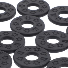 Galepromot 12Pcs Black Guitar Strap Locks Guitar Strap Holder Sturdy Synthetic Rubber Guitar Strap Blocks Guitar Protector Block Strap Locks Straps and Strap Locks