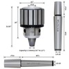 1/2" Drill Chuck with #1 (JT33-MT1) and #2 (JT33-MT2) Morse