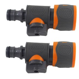 URPIZY 2PACK Quick Release in Line Shut Off Valve,Garden Hose Pipe in Line Tap Shut Off Valve Fitting Connect Adaptor Tool Gadget