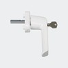 SCHÜCO 98050192 VarioTec Window Handle Lockable White, Corona CT 70