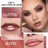 Kaely 2-in-1 Dark Bronze Metallic Lipstick and Lip Liner, Shimmer