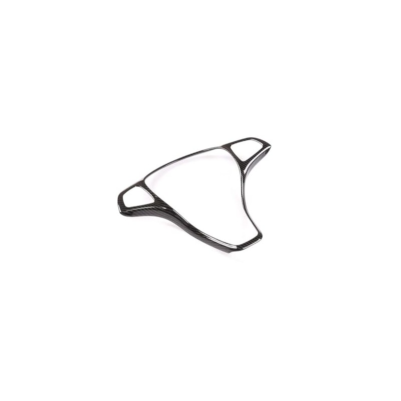 Carbon Fiber Style ABS Car Steering Wheel Decoration Frame Trim