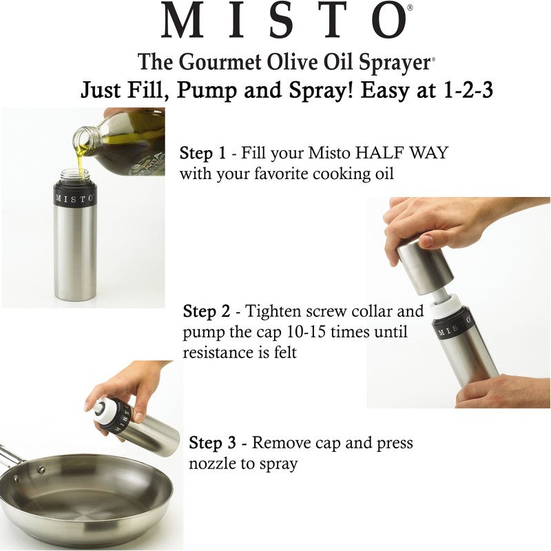 Misto International Brushed Aluminum Olive Oil Sprayer